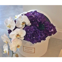 Vente flash - Boîte cadeau pour bouquet de fleurs en papier rigide rond écologique et recyclable avec impression de logo personnalisée