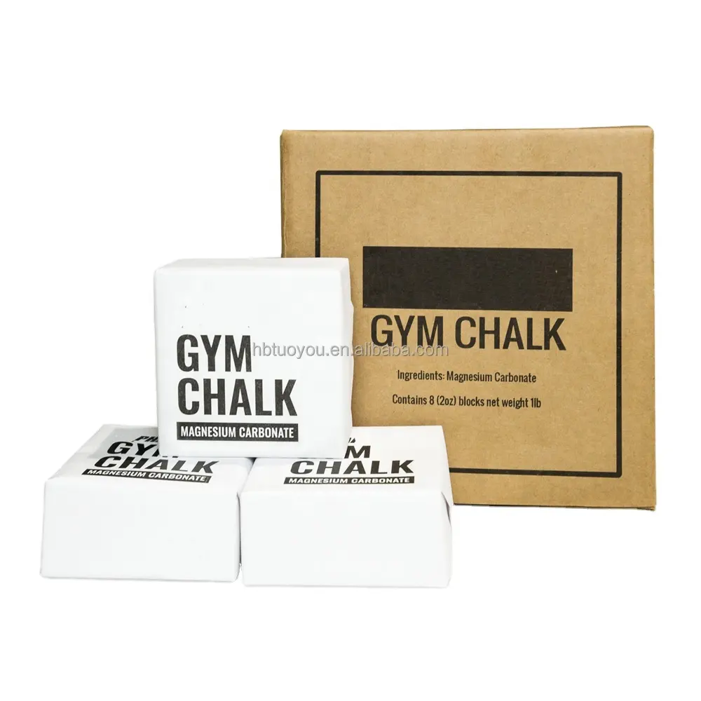 High Quality Custom Logo and Label Magnesium Carbonate Block Gym Climbing Chalk Asmr Blocks