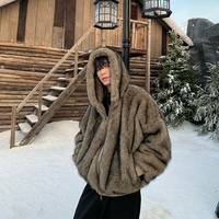 Manteau en cuir synthétique à fausse fourrure de renard pour homme, tendance automne-hiver 2025, manteau en cuir synthétique à fausse fourrure, manteau épais et chaud tendance