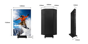 Afficheur LED portable pliable à trois volets, double face, 4K, écran publicitaire LED rechargeable à longue durée de vie pour une utilisation en intérieur dans les magasins - Product Image 4