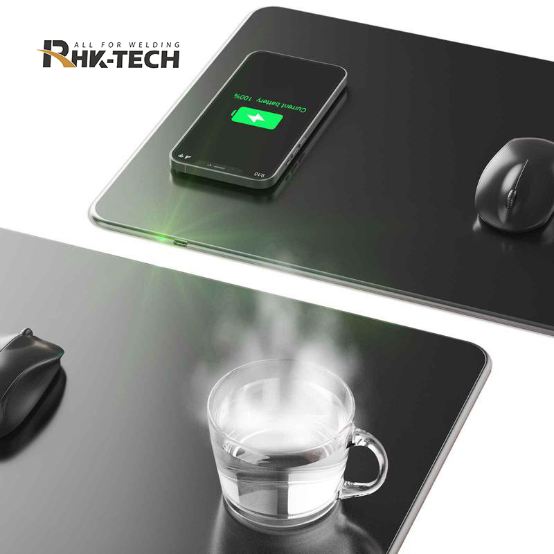 Rhktech Новый портативный 16-дюймовый Шпилька, много-функциональные Водонепроницаемые зимние подарок на Новый год 3in1 беспроводной зарядки компьютер нагревательный коврик для мыши