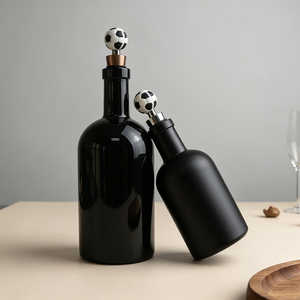 Offre Spéciale – Bouteille de Vin Ronde Premium 500ml Vide pour Liqueur, Vodka, Gin – Bouteille <span class=keywords><strong>en</strong></span> Verre avec Bouchon 100ml, 200ml, 375ml, 750ml - Product Image 2