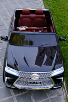 Voiture électrique Lexus 4x4 tout-terrain à deux places pour enfants, 126 cm, conduite autonome, télécommande, batterie 12V rechargeable