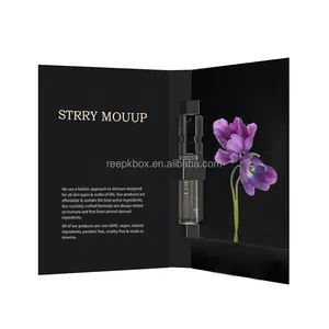 Kotak kemasan sampel parfum botol semprot 2ml 5ml 10ml kartu kertas karton kustom penguji minyak parfum untuk sampel parfum