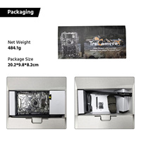 Caméra de chasse 4G LTE cellulaire 32MP 1080P, caméra pour la faune, vitesse de déclenchement de 0,4s, étanche, avec télécommande par application