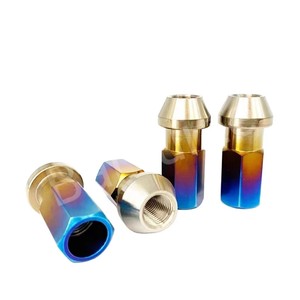 Écrous de roue en titane Ti6Al4V M12x1.5 Gr5 à tête hexagonale métriques polis pour roues automobiles - Product Image 3