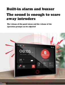 Tuya Alarm pintar Wi-Fi 7 inci, sistem Alarm keamanan rumah 4G pemantauan jarak jauh pendeteksi keselamatan asap, sistem keamanan - Product Image 4