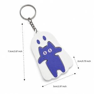 Nouveau produit imprimé en 3D, jouet anti-stress mignon fantôme Halloween câlinant un chat, porte-clés - Product Image 4