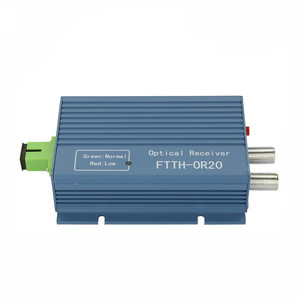 ตัวรับสัญญาณออปติคอล FTTH catv สำหรับทีวีดาวเทียม 2 ช่องสัญญาณออก AGC ไฟเบอร์ออปติคอล WDM มินิโนดรีซีฟเวอร์ - Product Image 3