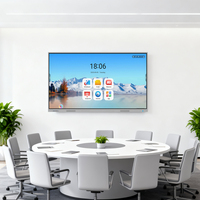 Tableau blanc interactif GAOKEview 65-98 pouces LED 4K multi-touch 20 points avec stylet/doigt et Android/Windows pour l'enseignement en classe
