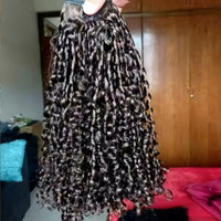 Extension Pixie Curl non traitée à double dessin 100% cheveux humains extension de trame de cheveux humains vierges vietnamiens vendeur de cheveux bruts