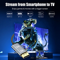 Câble USB C vers DisplayPort 8K60Hz 4K144Hz Type C vers DP 1.4, 32,4 Gbit/s pour moniteur d'ordinateur portable de jeu