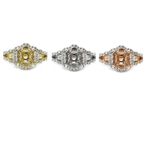 Bague de mariage classique pour femme en or blanc massif 18 carats de haute qualité avec diamant véritable 0,40 ct serti pavé, vente en gros d'usine - Product Image 4