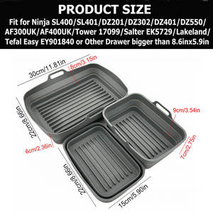 Molde de Silicona Reutilizable y Plegable para Freidora de Aire, Bandeja para Hornear Muffins, Molde de Silicona para Freidora de Aire, Accesorios - Product Image 4