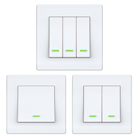 TB11 1/2/3 gang Tuya Smart EU/UK Interruttore di Comando A Distanza Pulsante Fisico interruttore Zigbee elettrica Interruttore Senza Fili