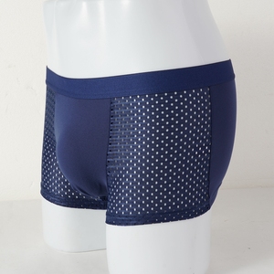 Slip da <span class=keywords><strong>Uomo</strong></span> in Bambù Traspirante con Logo Personalizzato, Taglie L-<span class=keywords><strong>5XL</strong></span>, Elastici e Traforati, Comodi <span class=keywords><strong>Boxer</strong></span> da <span class=keywords><strong>Uomo</strong></span> - Product Image 4