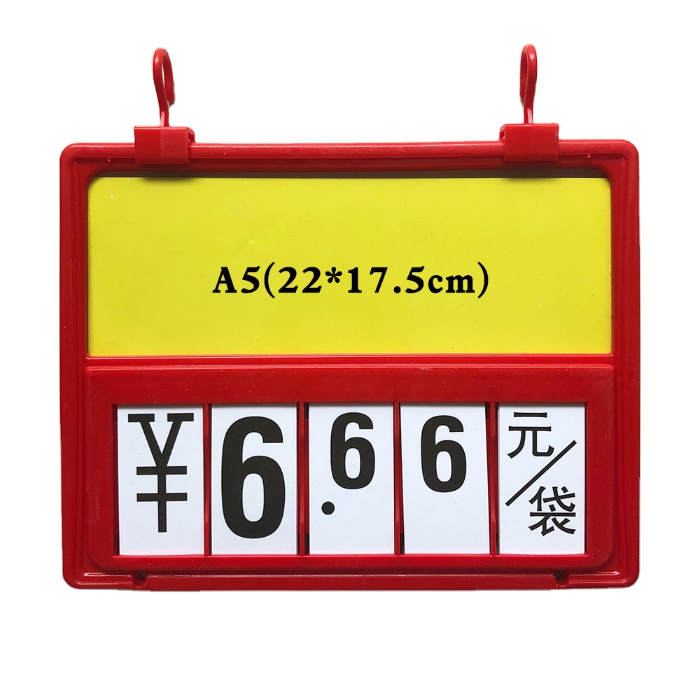 STOBOK Supermarket Price Tag With Erasable Number Cards For Fruits And Vegetables Portable Hanging Price Label Display Board - View #6