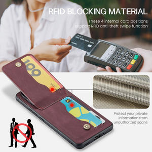 Compatible pour <span class=keywords><strong>XiaoMi</strong></span> 13/pro RedMI Note12pro + étui portefeuille avec porte-carte, étui de téléphone en cuir housse de protection à rabat carte de crédit - Product Image 5
