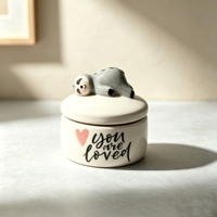 Bol en céramique à motif de vison avec accent doré, tasse à riz ou à soupe à thème animal original, cadeau pour enfants, décoration, compatible micro-ondes et lave-vaisselle