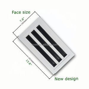 Système <span class=keywords><strong>de</strong></span> CVC 12*6 "<span class=keywords><strong>noir</strong></span> et blanc couleur réglable personnalisé climatiseur <span class=keywords><strong>ventilation</strong></span> couverture <span class=keywords><strong>Grille</strong></span> - Product Image 2