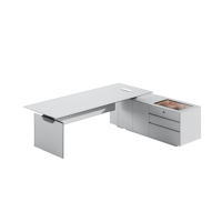 Bureau de direction modulaire moderne en MFC/MDF avec prise de courant magnétique pour mobilier de bureau de PDG/directeur