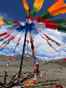 <span class=keywords><strong>Tibet</strong></span> Voyage Croix Drapeaux De Prière Suspendus Drapeau Cinq Couleurs Longda Soie Vent Cheval Drapeau Variété Longueur Lot - Product Image 4