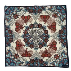 ผ้าพันคอผ้าฝ้ายผสมโพลีเอสเตอร์สั่งทำขายส่ง พิมพ์ลายดิจิตอลแบบสี่เหลี่ยมจัตุรัส รับผลิตตามแบบ OEM ออกแบบและทำโลโก้ส่วนตัวบนผ้าพันคอ - Product Image 3