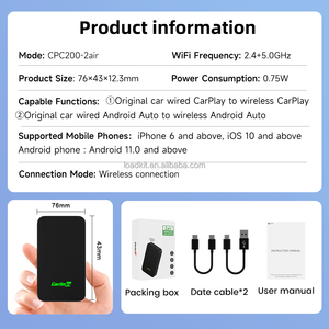 New Arrival carlinkit 2air không dây Android Auto Carplay IOS Adapter Carplay đài phát thanh Dongle tự động kết nối cho w218 X5 F15 Q7 - Product Image 2