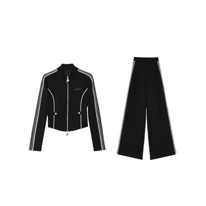 Nouvel <span class=keywords><strong>ensemble</strong></span> décontracté coréen pour femme 2026, survêtement <span class=keywords><strong>de</strong></span> luxe ajusté avec sweat à capuche et pantalon large, 2 pièces pour le printemps et l'automne - Product Image 5