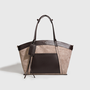 Bolso <span class=keywords><strong>de</strong></span> Mano <span class=keywords><strong>de</strong></span> Cuero Genuino con Parches Vintage y Logotipo Personalizado al por Mayor, Bolso <span class=keywords><strong>de</strong></span> Hombro <span class=keywords><strong>de</strong></span> Gran Capacidad para Mujer, Bolso <span class=keywords><strong>de</strong></span> Mano para Negocios, OEM - Product Image 1