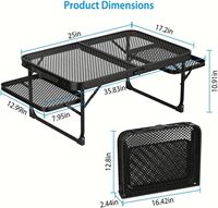 Table de pique-nique pliante en aluminium léger Portable 25x13x11in 4-6 personnes gril de Camping en plein air installation rapide jardin Patio barbecue