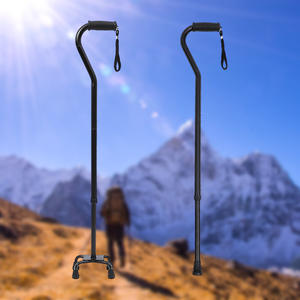 Bastón Plegable de Aleación de Aluminio, 3 Secciones Ajustables, Portátil, con Punta de Goma, para Personas Mayores, Soporte para Senderismo - Product Image 1