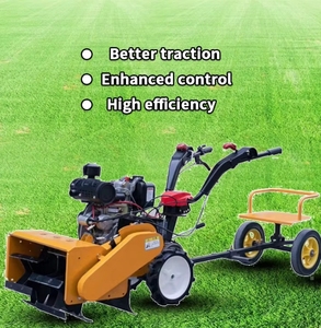 Machine de travail du sol et de désherbage rotative portative autopropulsée, outil agricole et de jardinage, avec moteur essence/diesel et composants de roulement essentiels - Product Image 4