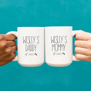 muttertagsgeschenk 2024 weißer keramik-porzellantasse großhandel logo bedruckte nachricht kundenspezifische espresso-kaffeetasse