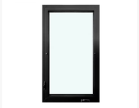 Fenêtre à battant moderne, minimaliste et élégante, pliable, durable, pour balcon, grande fenêtre en verre à pont thermique en alliage d'aluminium