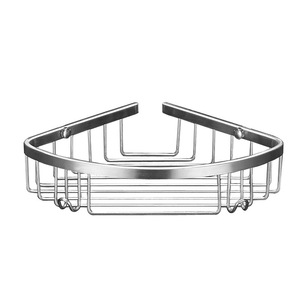 Panier d'angle triangulaire en acier inoxydable Saint Ruijia pour salle de bain, simple couche avec crochet - Product Image 4