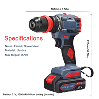 Tournevis électrique portatif sans fil 20V de qualité industrielle avec moteur sans balais, poignée antidérapante et batterie lithium-ion, couple de serrage 240N/m