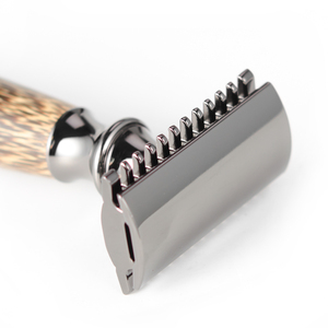 Safety Razor Handle Double-edged <strong>Blade</strong> Men's Zinc Alloy Classic Razor Length: 11.3cm for <strong>Safe</strong> Shaving Razor White Box 62.3