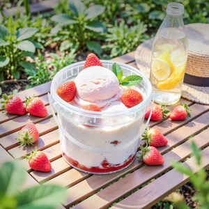 Congelador reutilizable sellado IML personalizado-Cubo de helado de plástico seguro Contenedor de helado de grado alimenticio - Product Image 4