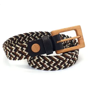 Cinturón de madera y algodón trenzado de lujo para mujer Yellowstone Brave 313 - Product Image 1