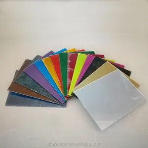 Plástico colorido Folha Do Espelho Acrílico Plexiglass para A Gravação de Diferentes Formas