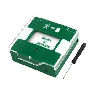 एलईडी रीसेट करने योग्य आपातकालीन रिलीज निकास ब्रेक ग्लास फायर अलार्म आपातकालीन दरवाजा रिलीज रीसेट आपातकालीन निकास बटन रिलीज स्विच - Product Image 5