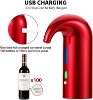 Pompe décanteuse de vin portable rechargeable, distributeur automatique électrique à une touche, aérateur et verseur de vin