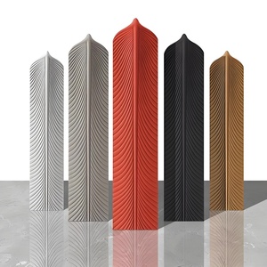 Pannelli Murali 3D in PU Effetto Pietra con Piume Artificiali di Alta Qualità, Ecologici, Impermeabili e Resistenti all'Umidità, <span class=keywords><strong>Design</strong></span> Popolare con Varie Pietre - Product Image 2