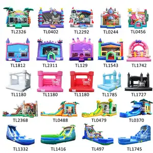 March Stock Commercial Bounce House Jumping Castle Inflatable Water Slide Kids Bouncy Castle Inflatable Bouncer Moonwalk Jumper