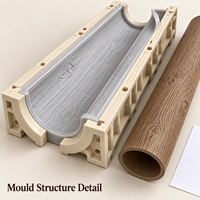 Moule en résine Tietuo + noyau en silicone pour colonne décorative en bois PU C295-G5 – Construction durable, compatible petites séries