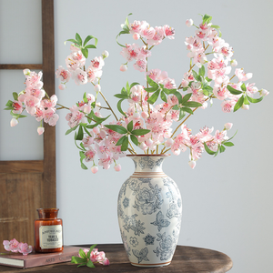 Arco de Boda con Fondo de Flores Artificiales de Cerezo y Melocotón, Ramas Realistas de Tallo Largo para Estudio Fotográfico, Venta al por Mayor - Product Image 4
