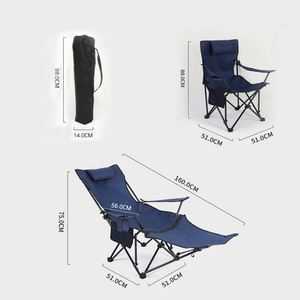 Silla Reclinable Plegable Portátil Multifuncional para Exteriores, Silla de Camping con Bolsa de Transporte, Sillas de Playa para Pesca - Product Image 2