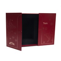 Boîte cadeau personnalisée à double ouverture, couverture rigide, estampage à chaud or/argent, bronzage pour les compléments alimentaires haut de gamme, les appareils de massage