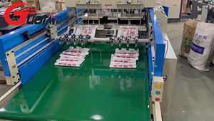 GUOTAI yüksek otomatik T-Shirt çanta yapma makinesi yaygın olarak kullanılan çevrimiçi teknik destek yeni durum plastik alışveriş kolu çantası - Product Image 4
